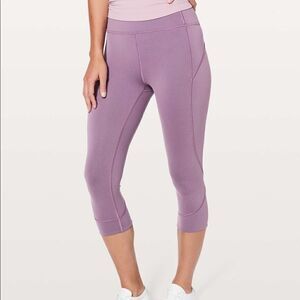 Lululemon In the Movement Crop Leggings - Smoked Mulberry